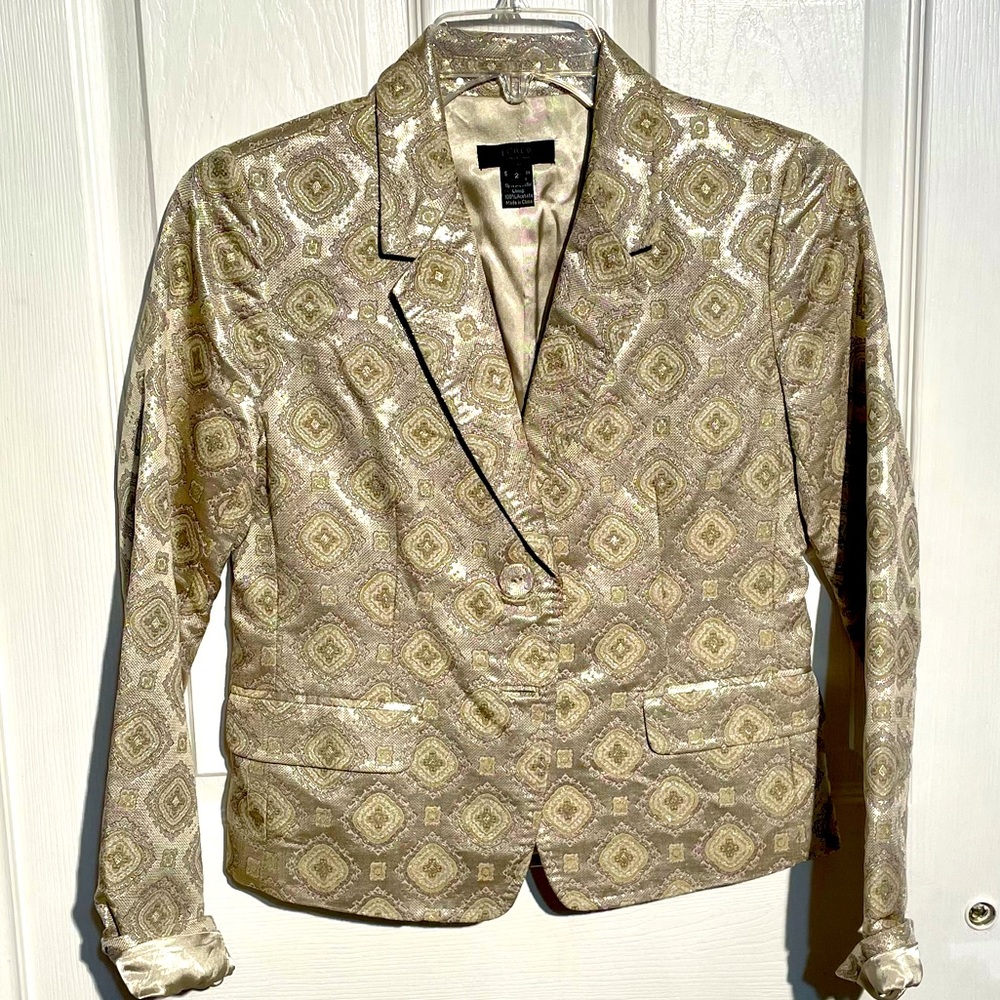 COPY - J Crew Gold Brocade Blazer